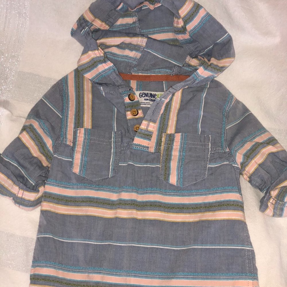 Toddler Pull over hooded top.